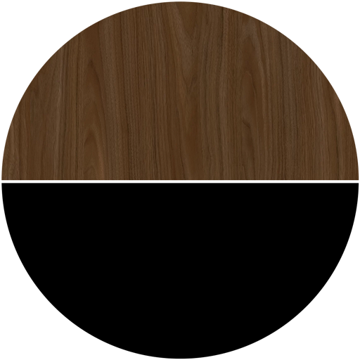 پایه مشکی با رویه MDF لیون تیره